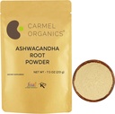 CARMEL ORGANICS Ashwagandhaの根の粉7.5 Ounce、非GMO及びグルテンフリー、自然、withania Somnifera、インドのファーマーから直接供給される加えられた防腐剤無し