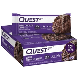 Questの栄養物の二重チョコレート チャンク蛋白質棒、20g蛋白質棒、1g砂糖、4g純炭水化物、グルテンフリー、Ketoの友好的、12の計算