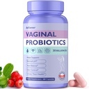 Vaginal Probiotics for Women Female,Promotes Ph Balance,Healthy Vaginal Odor & Flora,Urinary Tract Health with Prebiotics & Lactobacillus Probiotic Blend 30 Billion CFU,60 Capsules