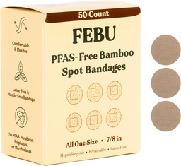 FEBU エコフレンドリー 竹織物包帯 | PFAS 自由包帯・カット | フレキシブルファブリック包帯 | 完全堆肥化・乳液フリー包帯 | 50 カウントスポット