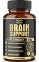 agobi 9in1 Brain Support Supplement - Blended with Ashwagandha, Panax Ginseng, Gotu Kola, Ginkgo Biloba, Black Pepper & More - Accuracy, Focus, Memory & Energy Booster - 150 Capsules for 5 Months