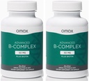 Omax3 2本のびん-Biotinの高度のビタミンBのコンプレックス50MG 強い及び光沢がある毛、皮の釘、サポート圧力、免除、エネルギーMetabolism、90のカプセル/ごとのびん