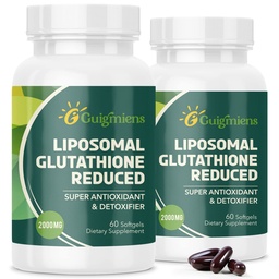 Liposomalのグルタチオン2000のMG、10xのよりよい吸収、Hyaluronic酸+コラーゲンのペプチッド+Resveratrolの強力な酸化防止剤、120の計算が付いているグルタチオンの補足
