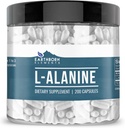 Earthborn Elements L-Alanine 200 Capsules, Pure & Undiluted, No Additives