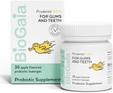 BioGaia Prodentis Kids | Dental Probiotics for Teeth and Gums | Promotes Good Oral Health & Gut Health Too | Oral Probiotics | 30 Apple-Flavored Lozenges | 1-Pack