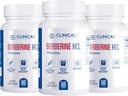 臨床効果 Berberine HCL - 純粋な Berberine 1200mg - 肝臓サポート - ビーガンサプリメント - 3パック - アメリカ製