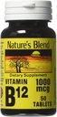 Nature's Blend Vitamin B12 Tablets, 1000 mcg, 50 Tabs