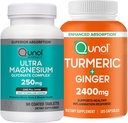 Magnesium & Turmeric: Magnesium Glycinate Complex, 250mg, 90 Capsules & Turmeric Curcumin, 2400mg, 105 Capsules