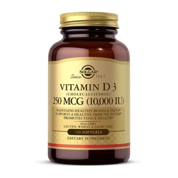 ソルガービタミンD3(Cholecalciferol)250 MCG(10,000 IU)、120 Softgels - ヘルシーな骨と歯を維持するのに役立ちます - 免疫システムサポート - 非GMO、グルテンフリーのグルテン/乳製品無料 - 120 サービング
