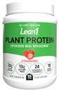 Lean1 Plant Based Protein Powder, Meal Replacement, strawberry flavor, 15 serving