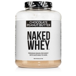 NAKEDウィーチョコピーナッツバターグラスフェッドウィープロテインパウダー、GMO、大豆、グルテンフリー、エイド成長と回復 - 52サービング