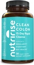 NutriRise 15 Day Quick Colon Cleanse for Gut Health - Digestive Support with Probiotics & Fiber for Constipation, Regularity & Bloating, Sugar & Gluten Free