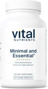 Vital Nutrients Minimal and Essential Multivitamin | Vegetarian One per Day Multi Vitamin, Mineral, & Antioxidant Supplement* | Iron-Free | Gluten, Dairy, Soy Free | Non-GMO | 90 Capsules