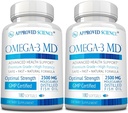 Omega-3MD - 魚油EPA&DHA - 認知健康を改善する - 2ボトル - 6ヶ月の供給