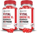 Justified Laboratories (2 Pack Vital Grow XL Extreme 2000MG Performance Gummies Advanced Formula Formulated with ACV Pomegranate Beet Juice Powder B12 Vegan Non GMO 120 Gummys