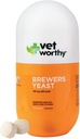 Vet Worthy Brewer’s Chewables for Dogs - Dog Daily Supplement to Support Healthy Skin and Coat - Brewers Supplement with Zinc, Iron, Vitamin B Complex - Garlic Flavored, 300 Tablets