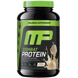 MusclePharmのコンバットの蛋白質の粉、バニラの味、生産的なワークアウトのための燃料筋肉、5つの蛋白質の源はWheyの蛋白質の隔離剤及び卵のアルブミン、グルテンフリーの2のlb、25のサービングを含んでいました