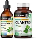 BIO KRAUTER Goldenseal Tincture 4 Fl. Oz. & Cilantro 100 Capsules