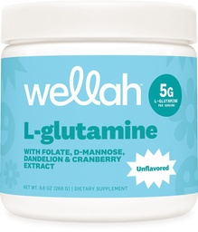 Wellah L-グルタミンパウダーアンフレーバー(50サービング) - サービングあたり5g L-グルタミン、ステビアと甘く