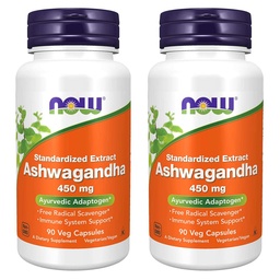 NOWの食糧Ashwagandhaのエキス450mg、90 VCaps (2のパック)