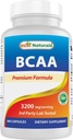 ベストナチュラル BCAA ブランチチェーン アミノ酸, サービングあたり 3200mg, 400 カプセル - 医薬品グレード - 100% 純粋なインスタント化されたフォーミュラ | プレ/ポストワークアウト ボディービルのサプリメント | ブースト 筋肉の成長