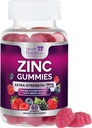 Zinc Supplements 50mg Gummies - Max Strength Skin Health & Immune Support Gummy, Vegan, Non-GMO & Gluten Free - Best Zinc Supplement Antioxidant & Bone Health Chewable Tasty Berry Flavor - 60 Gummies