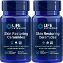 Life Extension Skin Restoring Ceramides, 30 Liquid Vegetarian Capsules (Pack of 2)