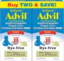 Advil Infants' Fever Remover/Pain Reliever Dye-Free、50mg Ibuprofenの濃縮された低下(白いブドウの味、0.5のfl。 oz。 びん、パック 2)
