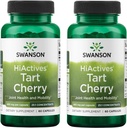 Swanson HiActives Tart Cherry - Natural Supplement Supporting Joint Health, Mobility & Flexibility - Helps Strengthen Collagen Structures & Connective Tissue - (60 Capsules, 465mg Each) (2 Pack)