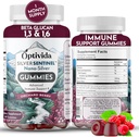 Optivida Nano Silver Immune Support Gummies (60 Count) – Beta Glucan Supplements for Daily Immune Support, Orchard Berry Flavor for Immune Health, Colloidal Silver Supplement with Beta Glucan 100