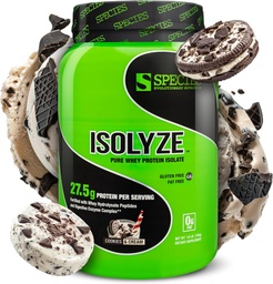 Speciesの栄養物のIsolyzeのWhey蛋白質の粉、筋肉建物のための100%のWheyの分離剤、スコップごとの27.5g蛋白質、砂糖及び低脂肪無し(クッキー及びクリーム、22のサービング)