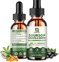 Soursop Graviola Leaf Extract Drops for Cellular Support, Antioxidant, Liver, Digestive Support, Vegan Soursop Bitters Drops, Herbal Essence, Sugar Free/Gluten Free, Natural Flavor - 2 fl oz