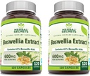 Herbal Secrets Boswellia Serrata Extract (65% Boswellic Acids) 600 mg Capsules Supplement | Non-GMO | Gluten Free (120 | 2 Pack)