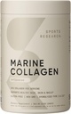 Sports Research Marine Collagen Peptides Powder - Sourced from Wild-Caught Fish, Pescatarian Friendly, Keto Certified & Non-GMO Verified - Easy to Mix in Water or Juice! (34 Servings)