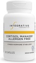 Integrative Therapeutics Cortisol Manager Allergen Free - Adrenal Health Support Supplement for Healthy Stress Response* - Vegan, Non-Dairy & Gluten-Free - 90 Capsules (45 Servings)