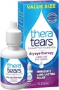 TheraTears Dry Eye Therapy Lubricant Eye Drops Twin Pack, (2 x 30mL Bottles) + 1.0 Fl Oz Bottle