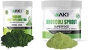 AKI Broccoli Sproutパウダー(5.29oz / 150g)とマリンフィトプランクトンパウダー(2 Oz / 57G) - 植物ベースのタンパク質とビタミンの理想的な  ビーガン&GMO無料