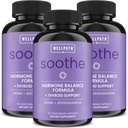 Soothe Hormone Balance for Women + Thyroid Support for Women (3-Pack) | Cortisol Manager, Mood Support, & Metabolism Booster | Adrenal Support | Rhodiola, Selenium, Iodine | Adaptogens, 180 ct