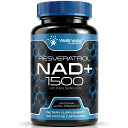 ウェルネス LABSRX NAD の補足、1500mg - 米国は Liposomal NAD+ を作りました Resveratrol、NAD Plus Boostingの補足-サポート細胞の健康、スタミナ及び健康な老化-超強さのカプセル
