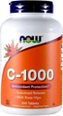 Now Foods Vitamin C-1000 Sustained Release with Rose Hips 250 Tabs (500 (250 X 2))
