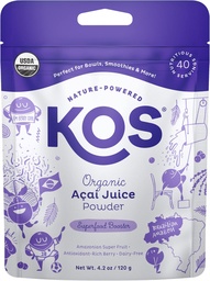 KOSのUSDAの有機性Acaiの粉、Unsweetenedのスーパーフード-Smoothiesおよびボールのための自然な酸化防止剤、Acaiの果実-ポリフェノールの豊富な、グルテンフリー、非GMOの気候の友好的なressealable袋、40のサービング