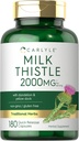 Carlyle Milk Thistle 2000mg | 180カプセル | ダンデリオン&イエロードック | 非GMO、グルテンフリー