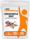 BulkSupplements.com Sarsaparilla Root Extract Powder - Sarsaparilla Supplement、Smilax Sarsaparilla Root - ハーブ&グルテンフリー、給食当たり1g、500g(1.1ポンド)