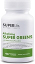 100% Organic Alkalizing Super Greens - Superfood w/Alfalfa, Barley & Wheat Grass, Matcha & Chlorella - Natural Source of Phytonutrients & Chlorophyll | Promotes pH Body Balance & Detox | 90 Capsules