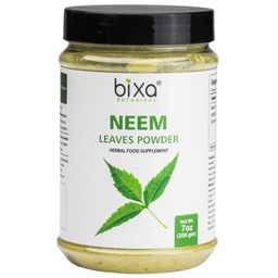 bixa BOTANICAL Neem リーフパウダー | Azadirachta Indica | 200 グラム / 7 OZ | Ayurvedic Anti Allergic Herbal Supplement | グルテンフリー、非GMO、蒸気処理、ビーガン。