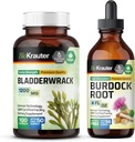 BIO KRAUTER Bladderwrack 100 カプセル & Burdock Root Tincture 4 Fl. Oz.