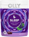 OLLY Sleep Gummy, 3 mg Melatonin, L-Theanine, Chamomile, and Lemon Balm Extracts, Blackberry Flavor, 30 Day Supply - 60 Count