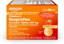 基本的な心配の子供のIbuprofenのChewableのタブレット、100のmg、痛みのRelieverおよびファーバーの減力剤、オレンジ味、Aches、苦痛、痛い喉、歯痛および頭痛の救助、24の計算のための