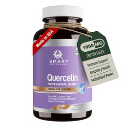 スマートヌトララボケルセチン1000mg- 180ビーガンカプセル, 100%純粋なケルセチンサプリメント-非GMO,グルテンフリー, サードパーティテスト