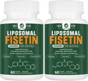 Liposomal Fisetin Supplement, 2000MG, 98% Pure Fisetin Polyphenols Antioxidants, with Quercetin, TMG and Resveratrol, for Healthy Aging, Cognitive Support, 120 Capsules
